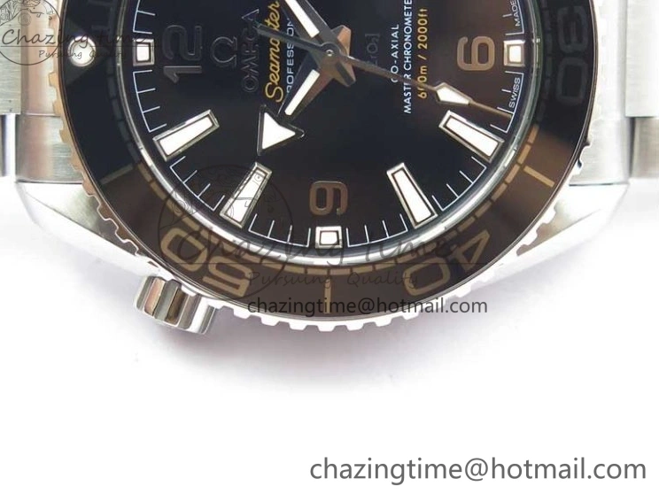 0109 Planet Ocean 39.5mm Black Ceramic Bezel SS VSF 1:1 Best Edition Black Dial on SS Bracelet A Stretchable 7890